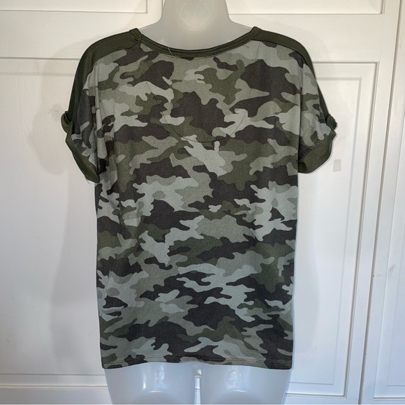 Lucky Brand Green Camo Army PJ Pajama Sets Soft Comfy Pants Tank Tee L - Picture 7 of 15